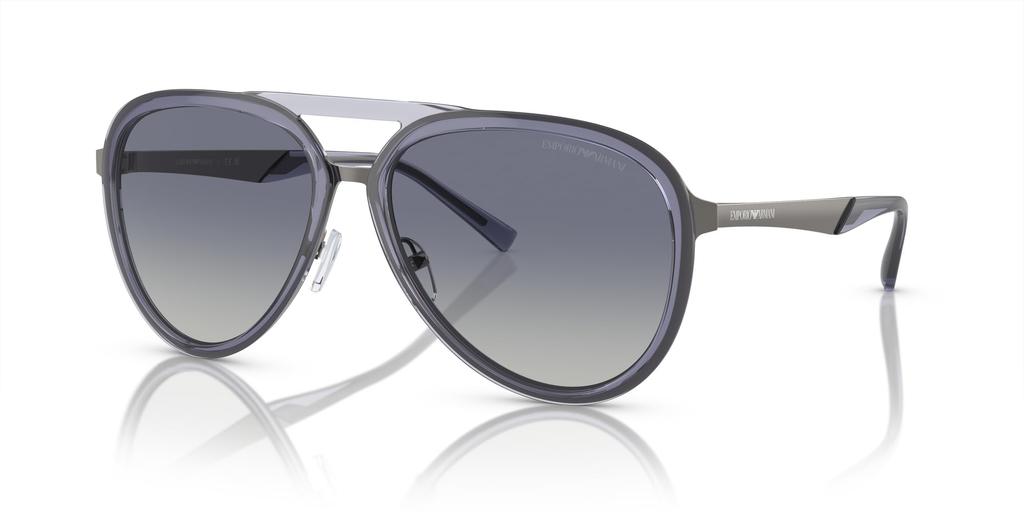 Emporio Armani Sunglasses EA2145 SHINY TRANSPARENT DARK BLUE 59