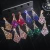 Bright Rhinestone Stud Earrings – Colorful, Bold European & American Style for Women