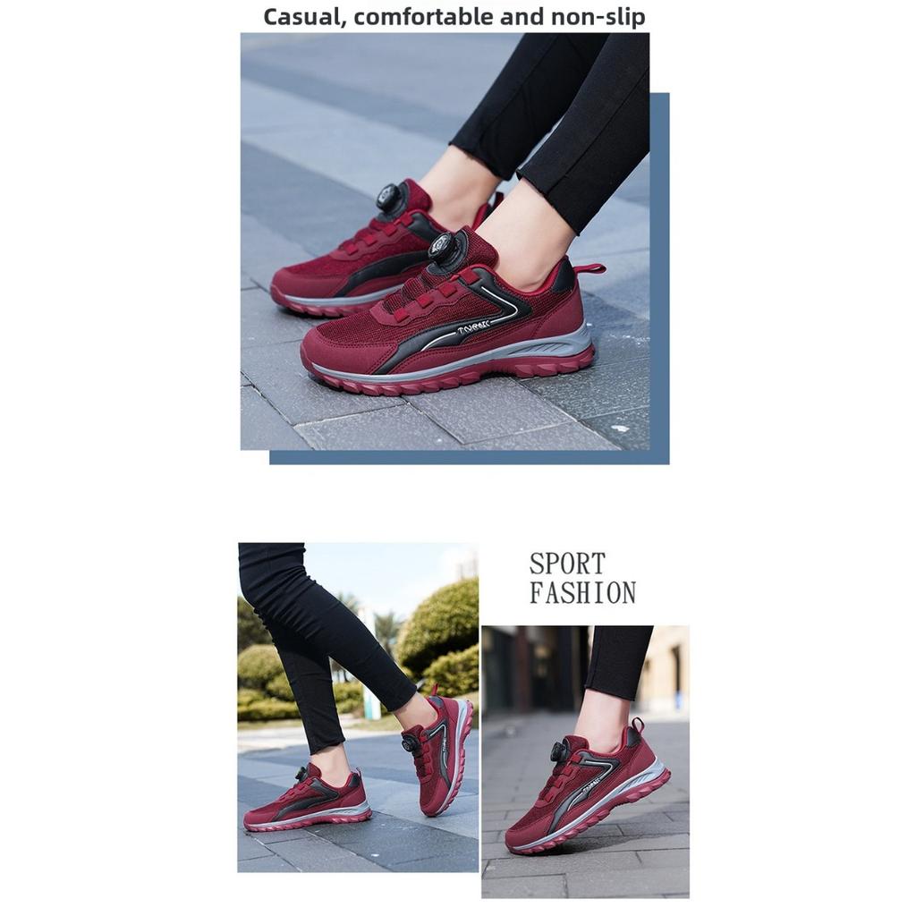 Trendy Men's and Women's Shoes, Durable and Breathable Running Shoes, Versatile Rotating Button Casual Shoes