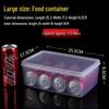 ZISIZ Rectangular Transparent Plastic Food Storage Container