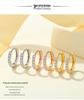 Korean Style S925 Sterling Silver Circle Earrings with Zircon Inlay – Women's Simple Studs