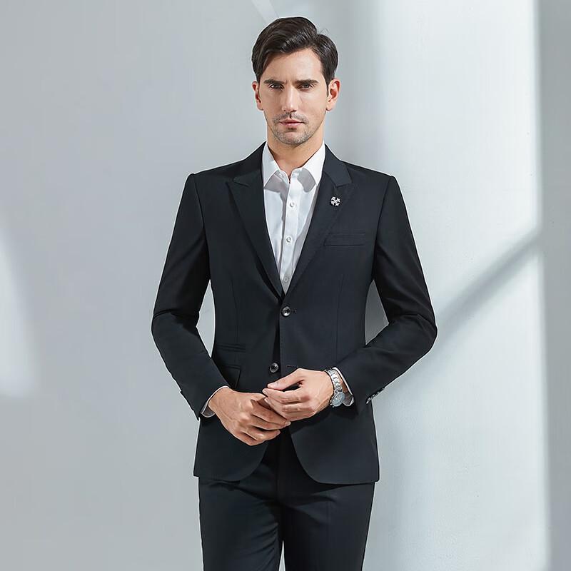 Мужской трех peças черный деловой костюм Tluoman 2XL