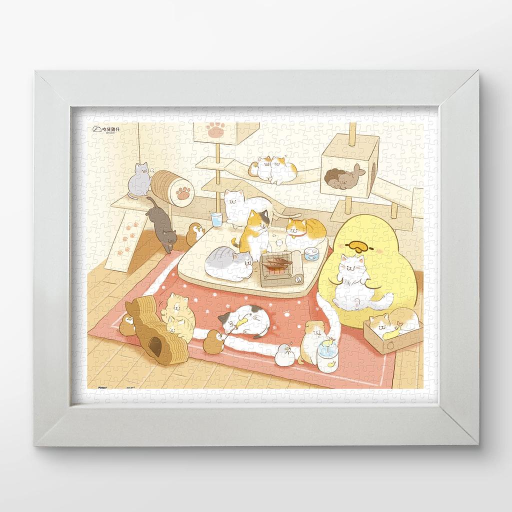 Pinto 500-Piece Plastic Jigsaw Puzzle "Cat's House" (31x38cm) for Adults, Difficult, No Broken Pieces, Click-together Design [H3066]