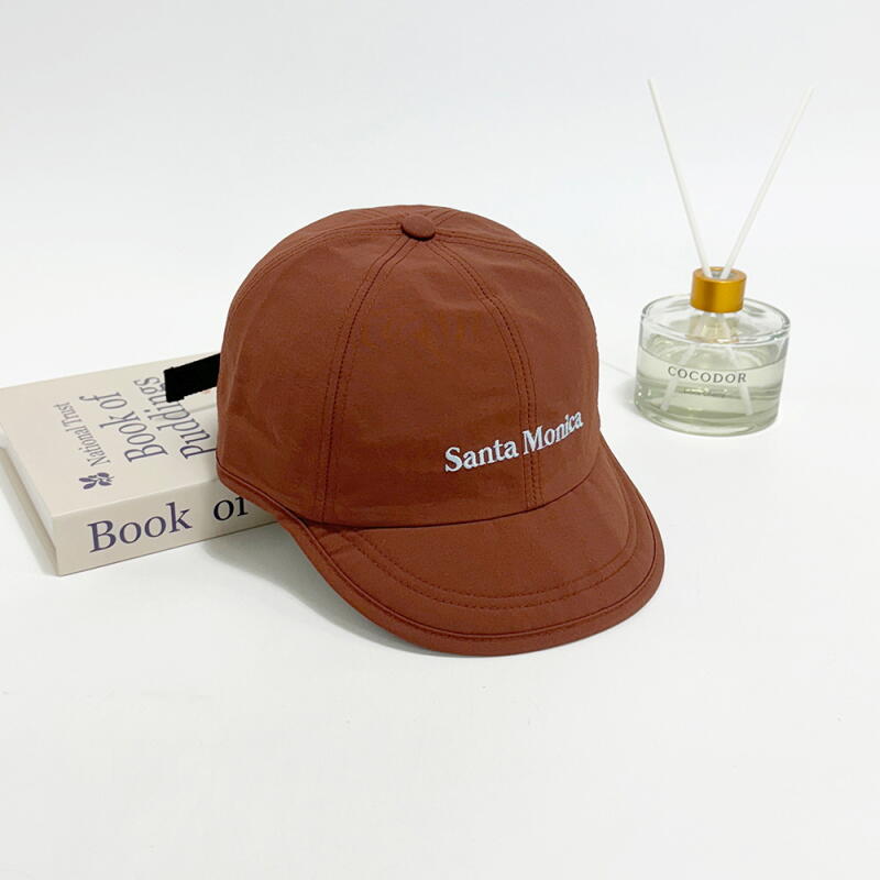 Women s short-brimmed crochet men s ball cap with buckle C7953_Black