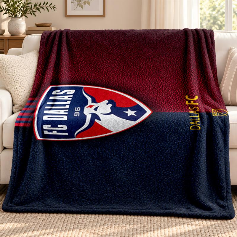 FC Dallas Blanket Flannel Blanket Soft Cozy Plush Throw for Sofa Bed Lightweight Home Decoration Outdoor Camping