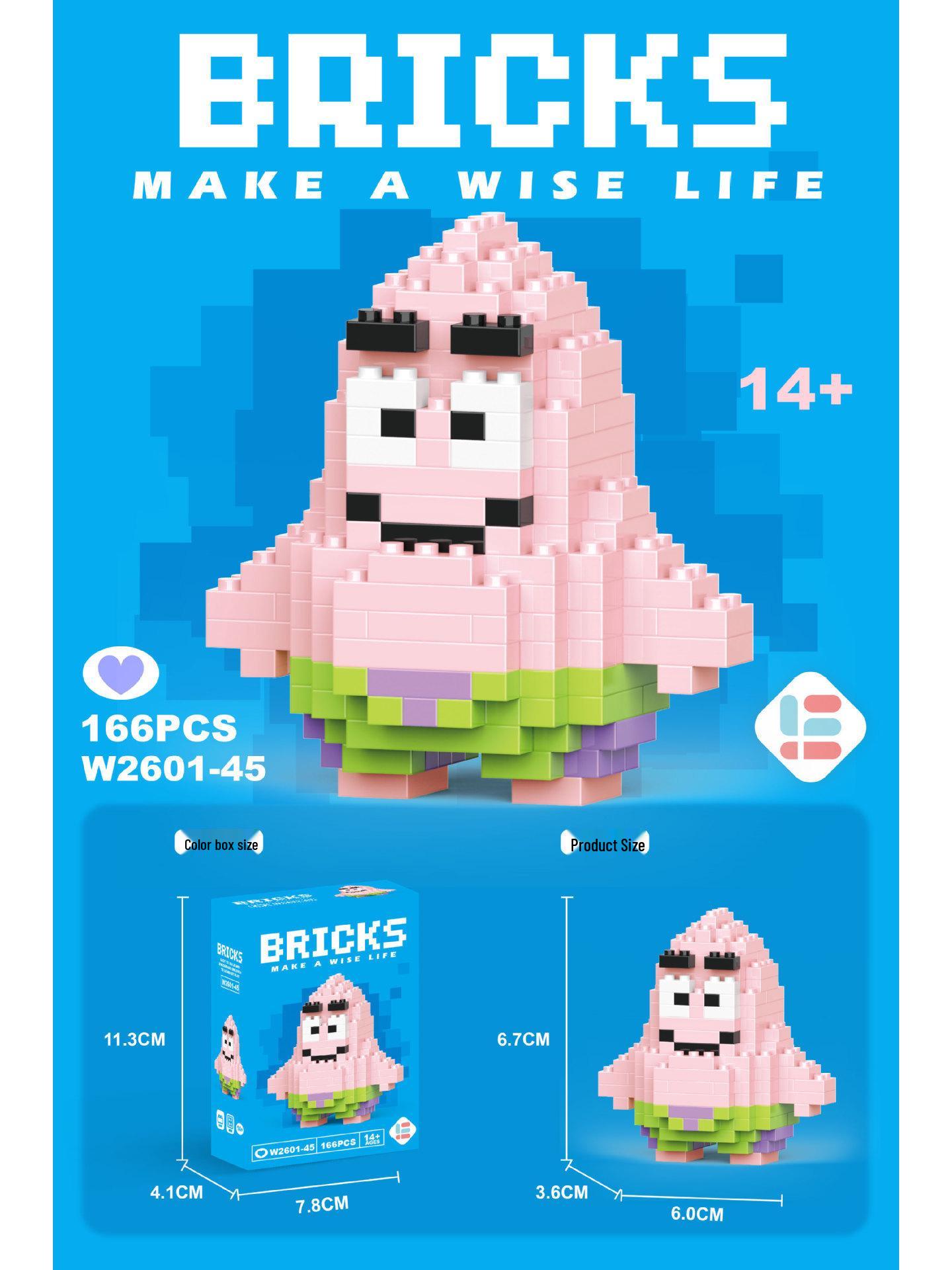 

Совместимые с Lego микро строительные блоки мультяшные фигурки - детские развивающие настольные игрушки