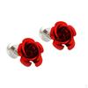 Elegant Rose Flower Brass Cufflinks Jewelry