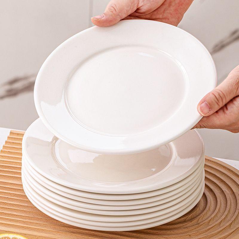 Pure White Ceramic Dinner Plates