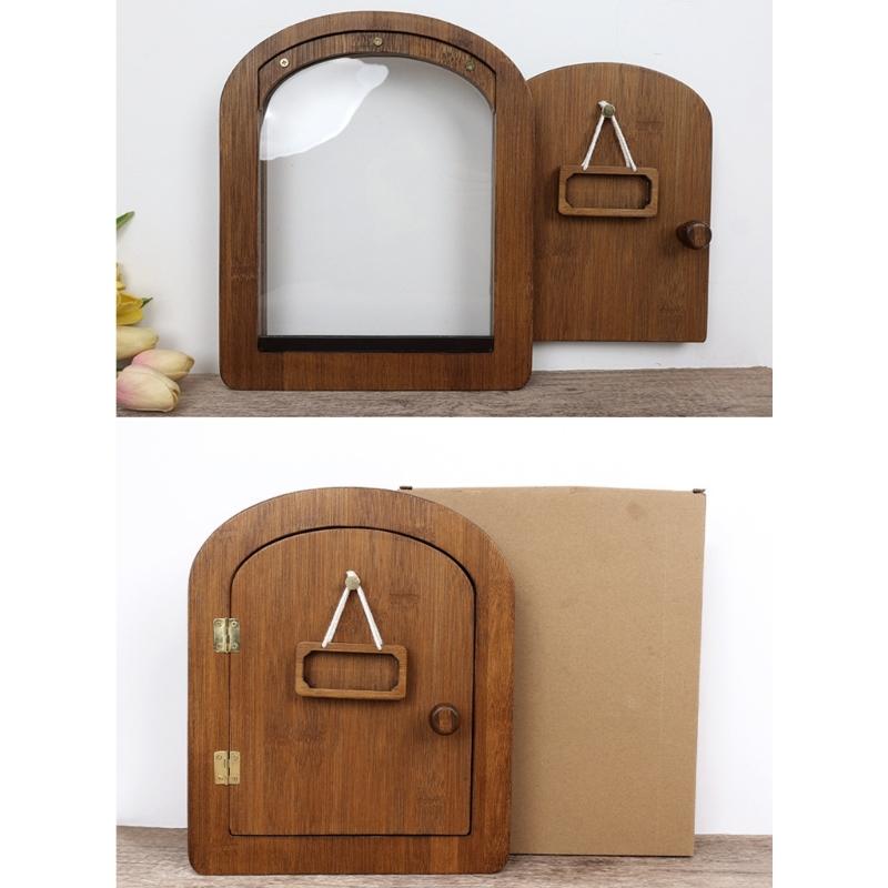 Antique Pet Door Carbonized Wood Access Door for Easy Enter to Various Home Decoration and Setting Small Dog Cats Gate