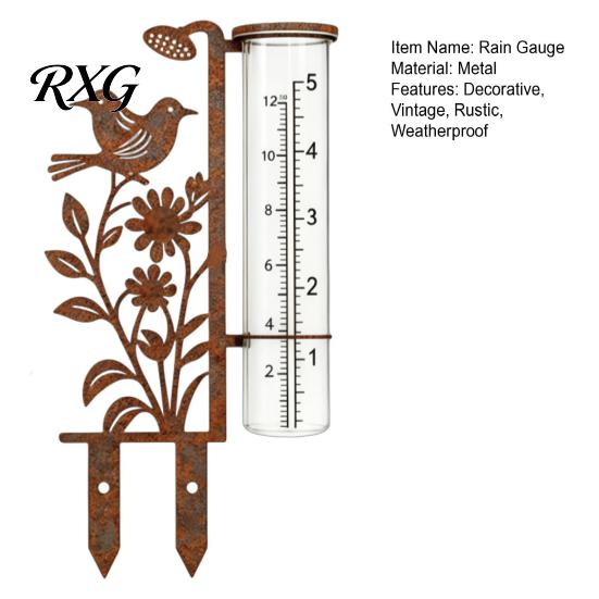 Präziser Outdoor-Regensensor Regenmesser für den Außenbereich, 7,8 Zoll Messgeräte zur Niederschlagsmessung, Frostsicher Einfache Einrichtung Messgerät, Vintage