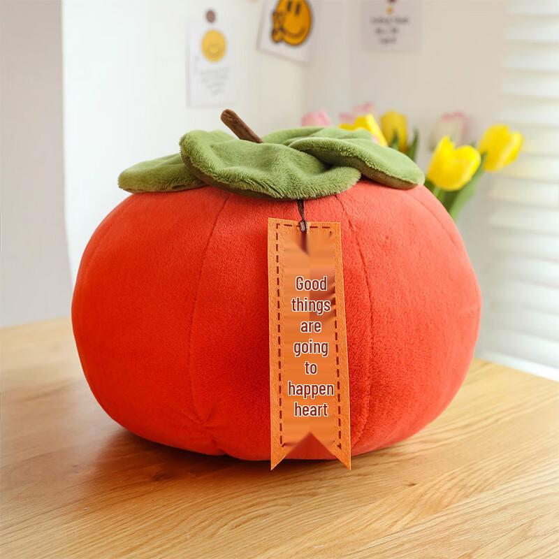 TOPENTAR Persimmon Plush Decorative Pillow 20cm x 20cm