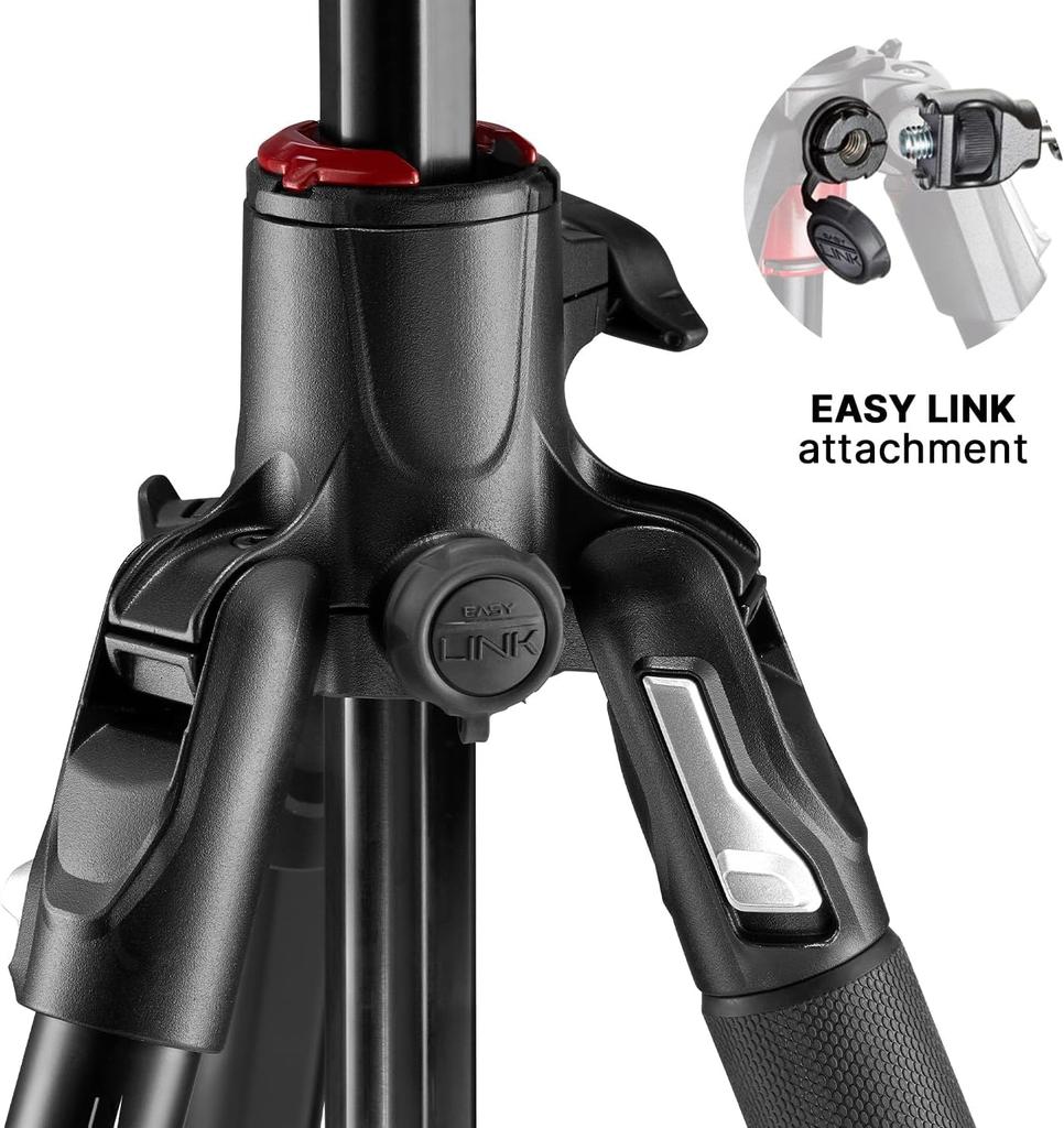 Manfrotto befree GT XPRO Aluminum Tripod Kit with Smartphone 4 Max Height Folded Height Weight Load Capacity Ball Head JP A00001BMN Clamp, Sections,