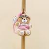 Cute Plush Bear Keychain Pendant With Goggles And Sweater Design For Collectors