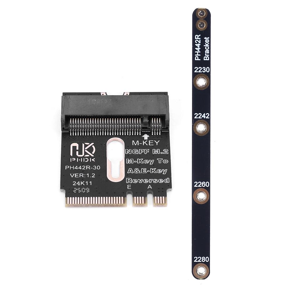 M.2 A+E To NVME SSD Adapter PCI-E 4.0 Adapter with Bracket M2 WIFI Interface for 2230 2242 2260 2280 NVME SSD