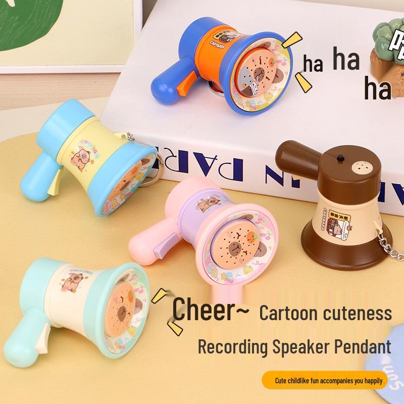 

Mini Handheld Megaphone Capybara Keychain Speaker & Backpack Pendant
