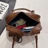 Women's Korean Retro Shoulder Bag Multifunctional Large Capacity Letter Handbag Fashionable Commuting Versatile Shoulder Bag Boston Bowling Bag