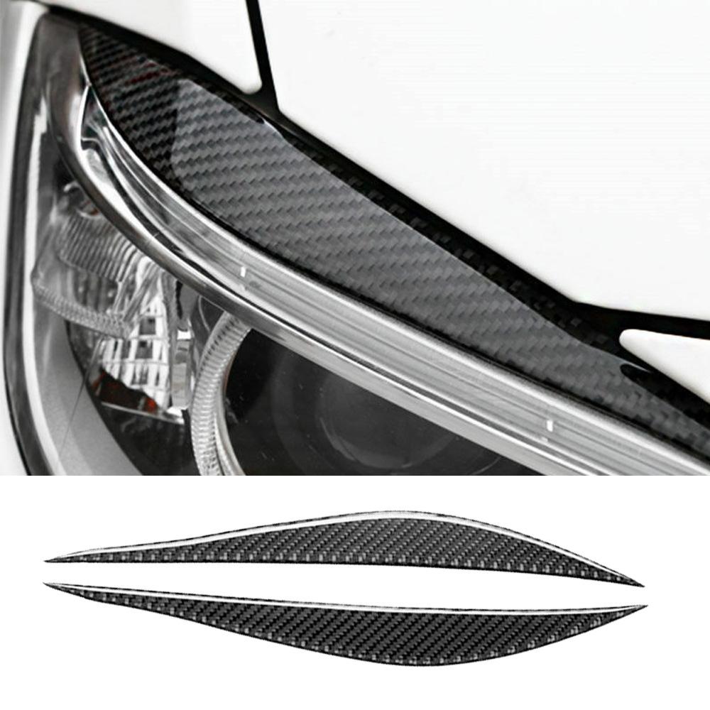 2pcs Carbon Fiber Headlight Eyebrow Eyelid Cover For BMW 3 Series F30 2013-2017 Automobiles Exterior Accessories