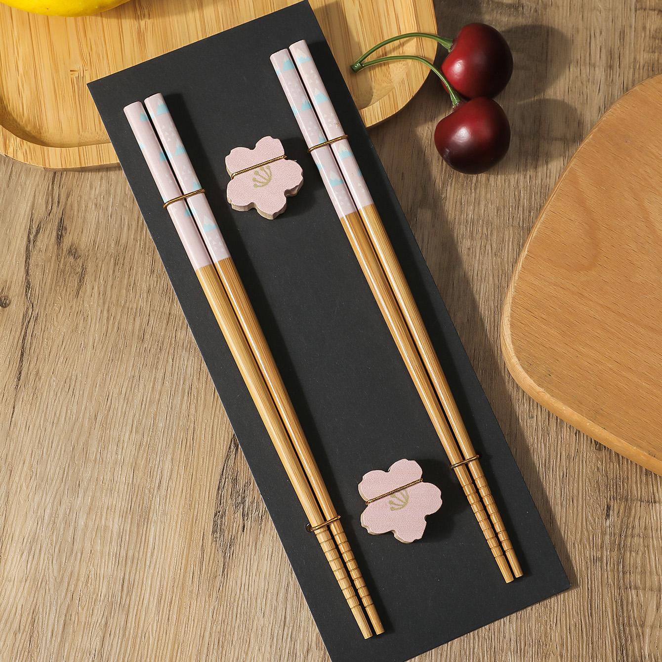 

Китайские японские палочки для еды деревянная посуда суши палочки для еды набор милый узор ресторан бытовые удобные палочки для еды поднос держатель для палочек sakura