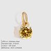 eManco DIY Jewelry Accessories: Stainless Steel Round Cubic Zirconia Pendant Necklace