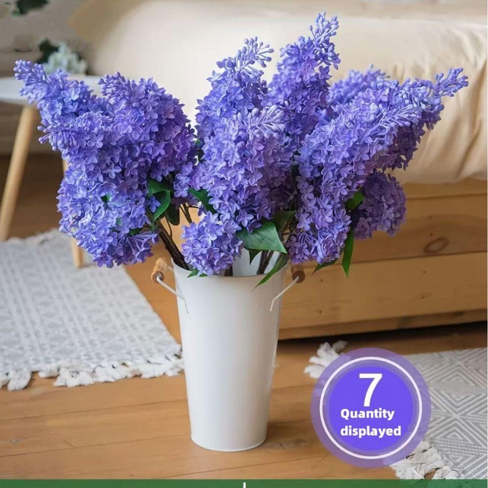 New Pink Artificial Silicone Lilac Flower 75 Cm Purple Artificial Faux Plants Simulation Plastic Fake Flower Home Decor