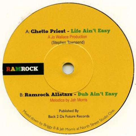 7inch Record GHETTO PRIEST Life Aint Easy Dub RAMROCK002 Ramrock 2016 UK Reggae Ska Dub Used