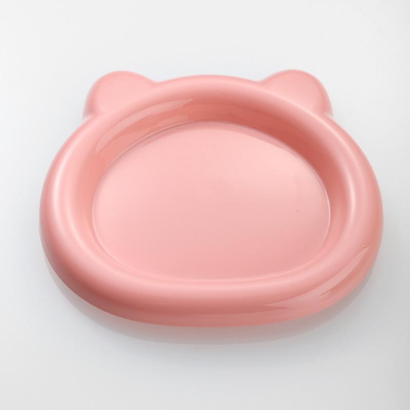 Cute Bear Shaped Plastic Plates Food Safe Material Unbreakable For Pet Meals And Snack Serving A4