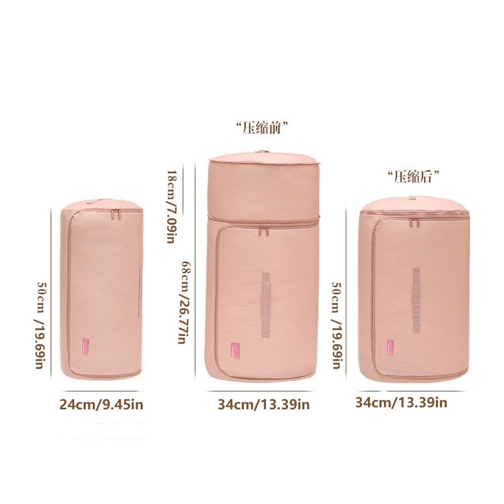 Moisture-proof Cylinder Quilt Storage Bag Dustproof Large Cylinder Luggage Packing Bag With Zipper Space Saving