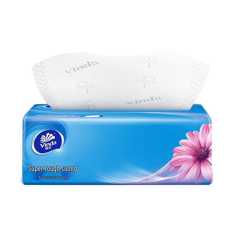 Vinda V2283 Super Tough 3-Ply Facial Tissues, 18 x 100-Sheet Packs