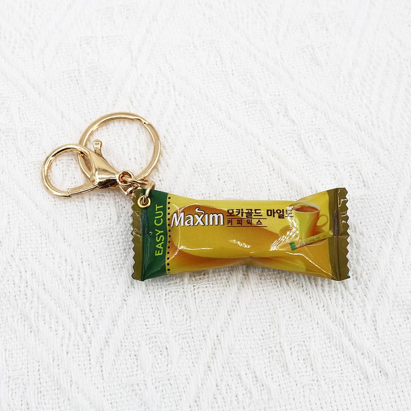 1 Piece Korean Turkey Noodle White Coffee And Duo Lo Mein Pendant Gift Simulated Japanese Food Play Snack Bag Keychain