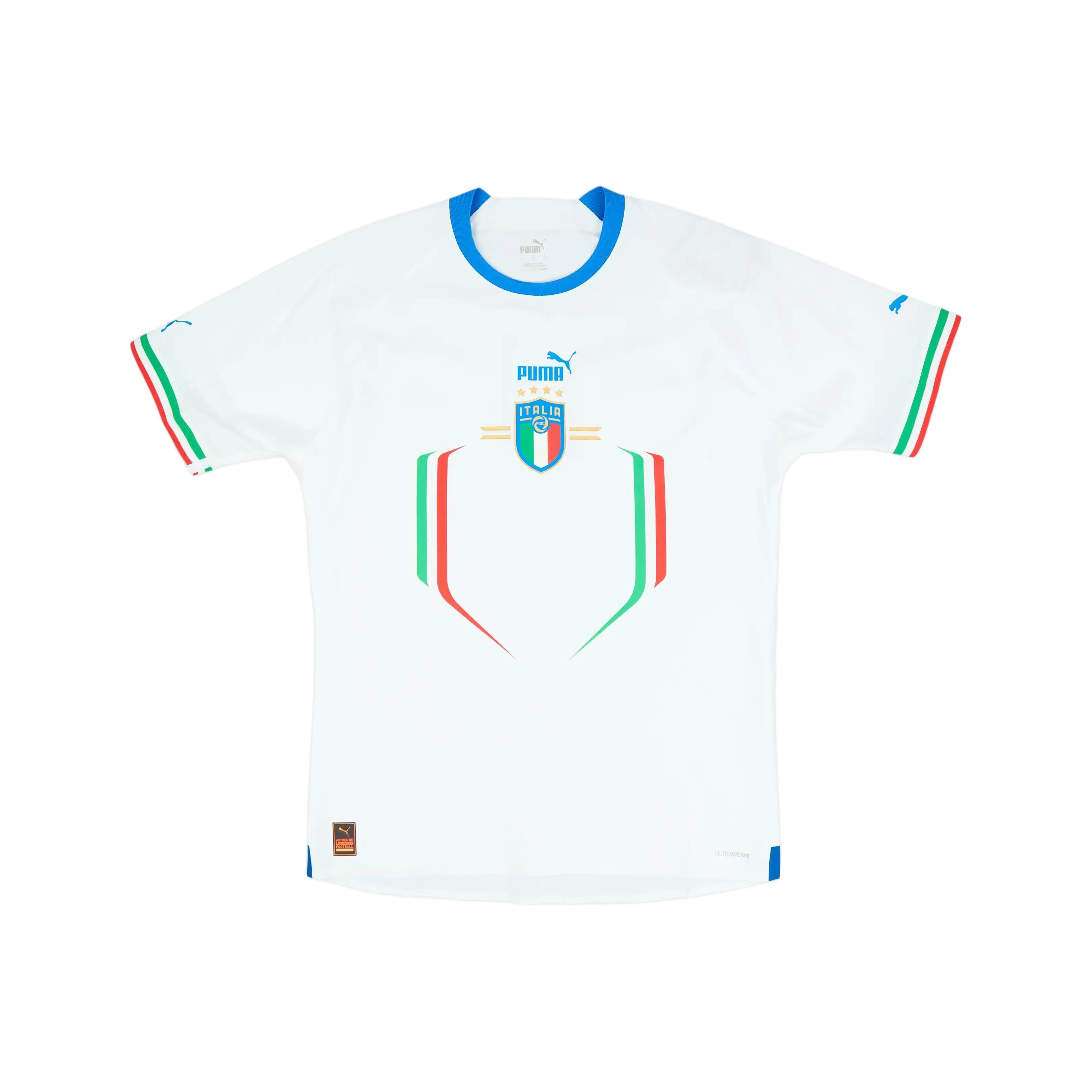 Maillots de football PUMA Équipe Nationale d'Italie Hommes Unisexe Blanc Col Rond Modéré S