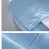 Men's Cotton Linen Short-Sleeved Shirt Summer Streetwear Plain Color Stand Collar Casual Beach Style plus Size M-3XL