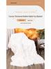 Tuscany Faux Rabbit Fur Bubble Fleece Blanket - Cozy Winter & Summer Sofa Throw