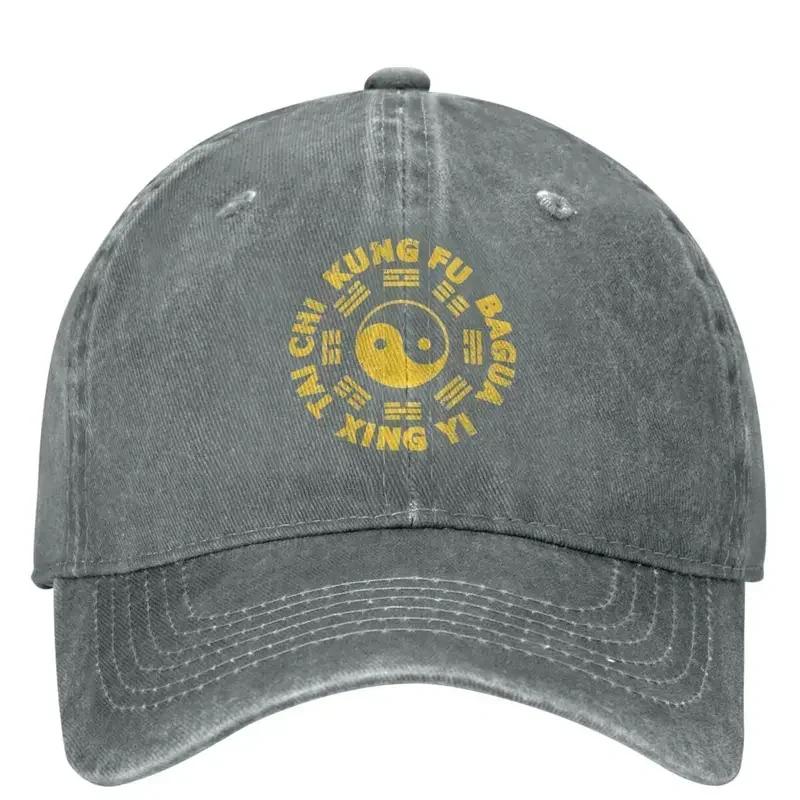 KUNG FU Tai Chi Cap Xingyi Bagua Symbol Trendy Women Unisex Trucker Hat Sun-Proof Running Hippie Baseball Caps Gift