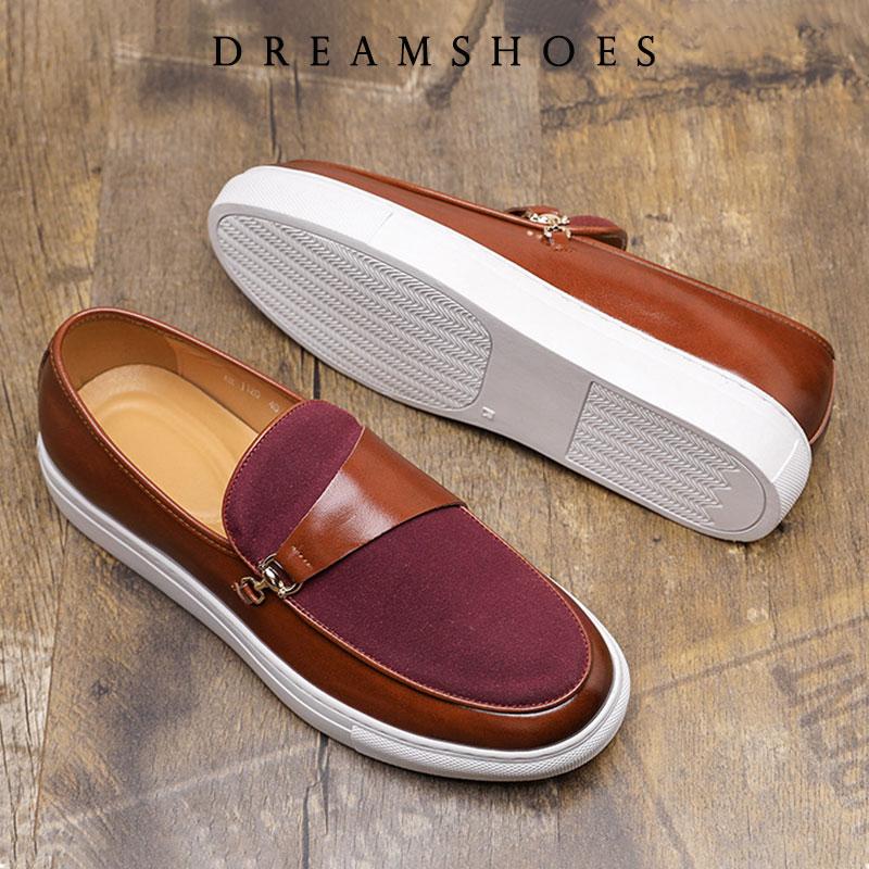 2025 Luxury Men's Casual Slip-on Leather Shoes Men Classic British Style Penny Loafers Mens Outdoor Moccasins Driving Flats