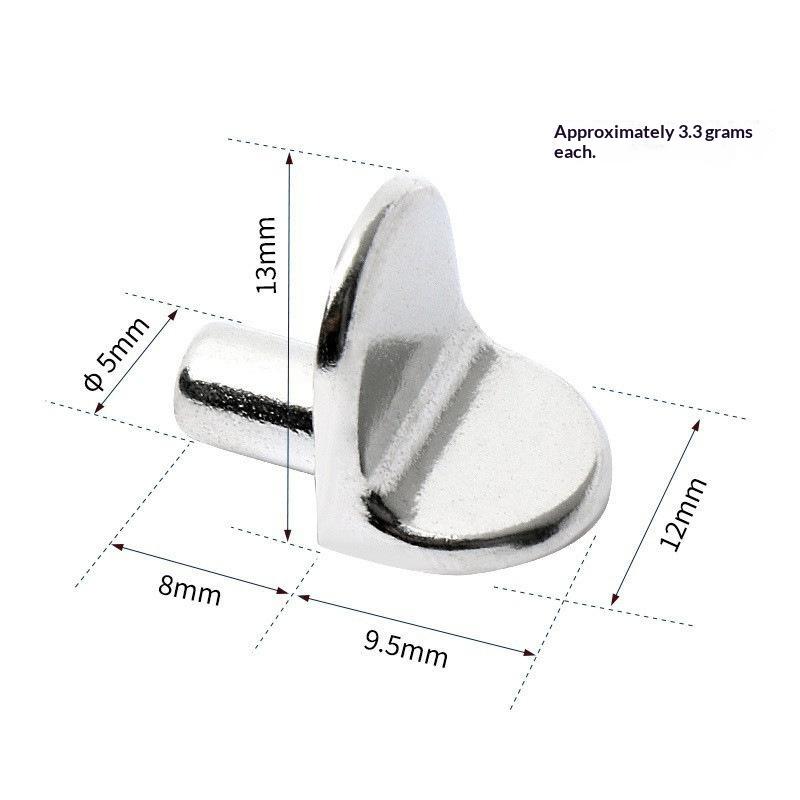 Alloy Shelf Support Pegs 20 Pcs Easy to Assemble Sturdy Brackets for Kitchen Cabinet Bookcase Closet DIY Home Projects