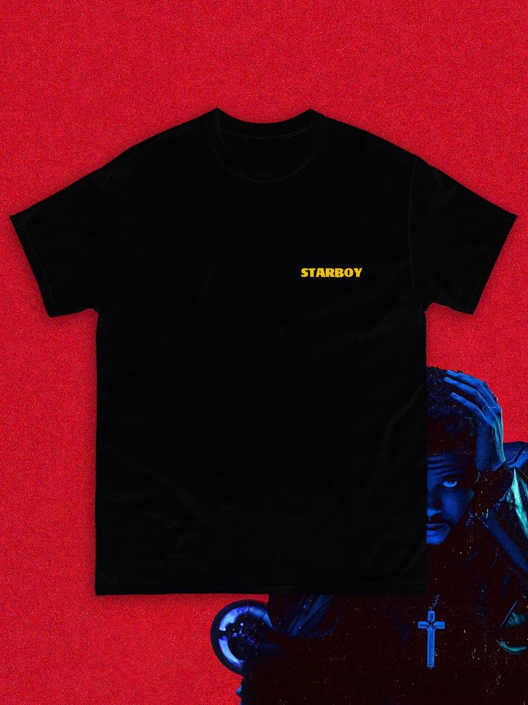 T-shirt STARBOY The Weekend Graphic Tee Shirt Men's Women's Fashion Street Hip Hop Oversized Y2k Short Sleeved Female Male Clothing
