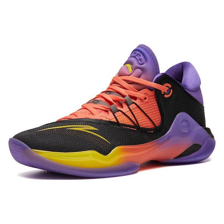 Anta Sky 1 Midnight Colorway Cushioning Non-Slip Durable Low-Top Basketball Shoes Men Sneaker Purple Red 112311107-3
