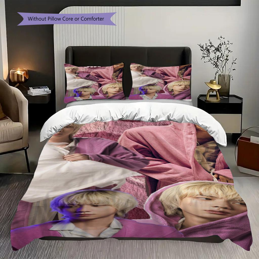 Chill Vibes Casual Style Bedding (1 * Duvet Cover + 2 * Pillowcase, Without Core) 2D Flat Soft and Comfortable Duvet Cover and Pillowcase Bedding Set