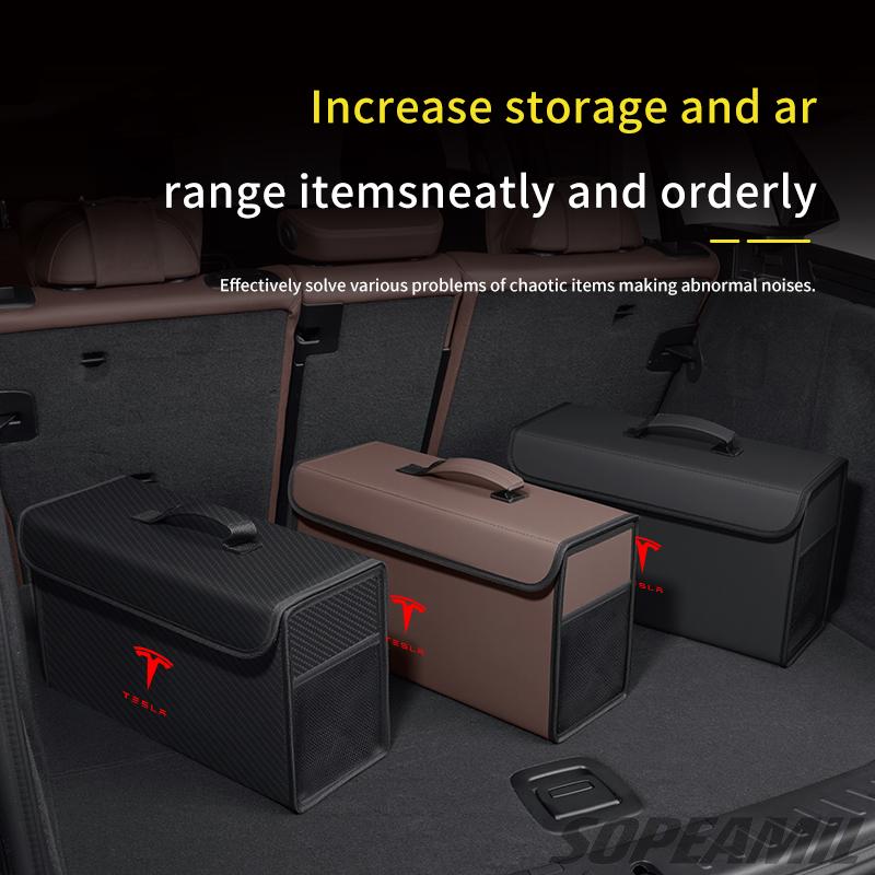 Car Trunk Storage Box Organizer Foldable Stowing Tidying Bag Tesla Model 3 Model Y Model S Model X CyberTruck Roadster Model Y L