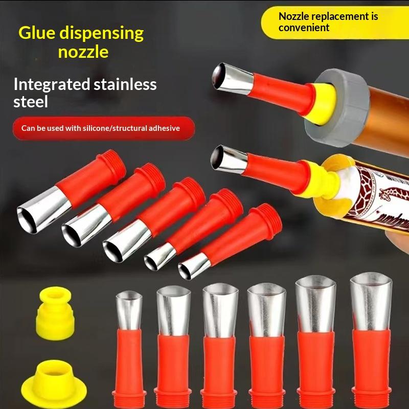 Stainless Steel Caulking Nozzle Silicone Sealant Tool Set For Bathroom Kitchen Sink Joint Sealing And Application