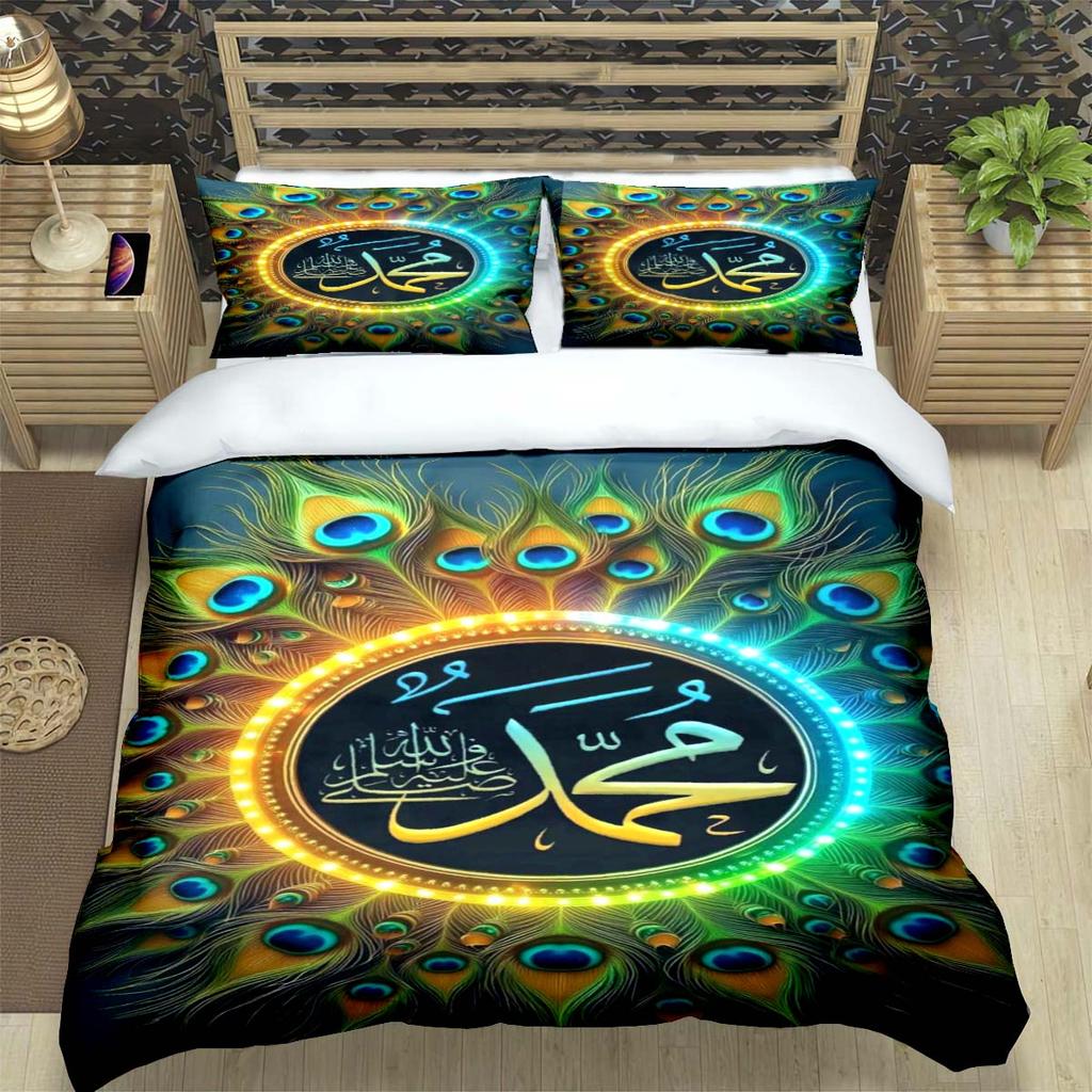 Fashion Muslim Prayer  Print Bedding Sets Bed Supplies Set Duvet Cover Bed Comforter Set Bedding Set Luxury Gift