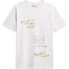 Sketch Print Short Sleeve T-Shirt Men Tops White CAZ82-Y05