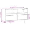 Wall Mounted TV Cabinet with LED Lighting Smoked Oak Finish 100 x 31 x 45 cm