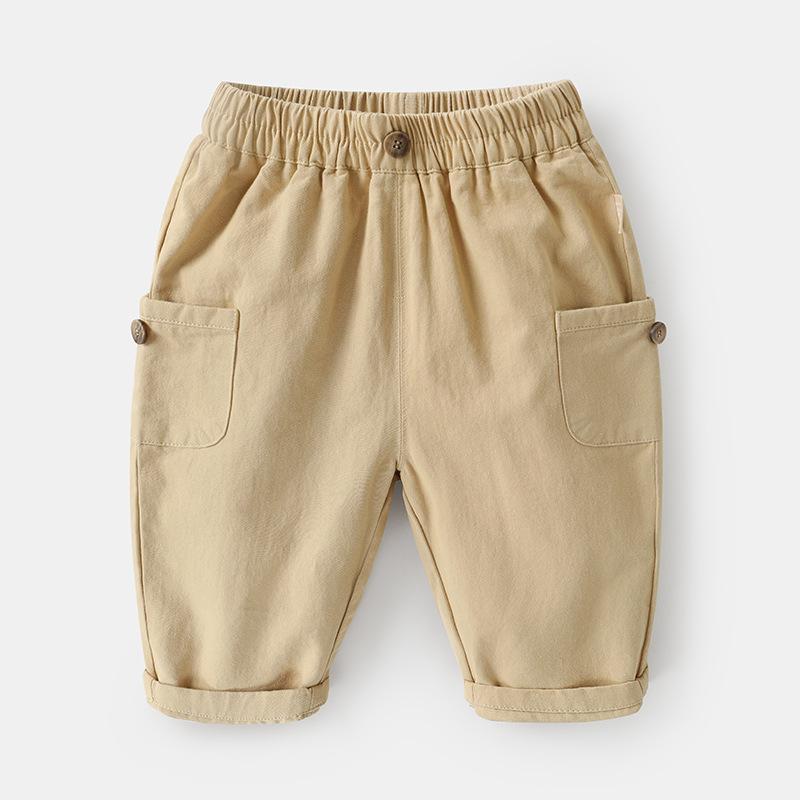 Spring and Autumn Boys New Korean Style Casual Woven Trousers