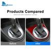 Real Soft Carbon Fiber For Volkswagen Beetle 2012 2013 2014 2015 2016 2017 2018 2019 Car Gear Shift Panel Sticker Accessories