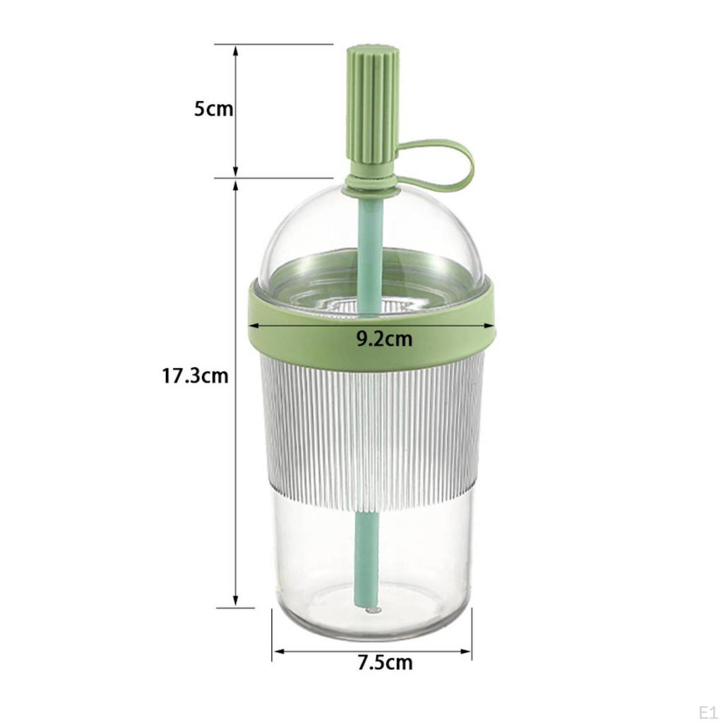 Tumbler with Straw Ribbed Lid and Reusable Cup Dome for Commuters,