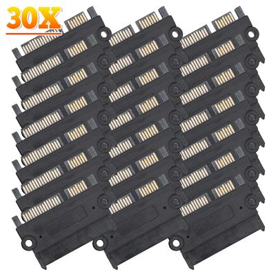 1-30 Stück SATA Stecker auf Buchse Strom Daten Konverter 22Pin 7+15 Stecker auf Buchse SATA auf SATA Konverter SATA auf SATA Adapter