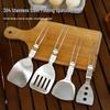 Portable Folding 304 Stainless Steel Spatula and Frying Pan for Camping, Picnic, BBQ, and Outdoor Travel