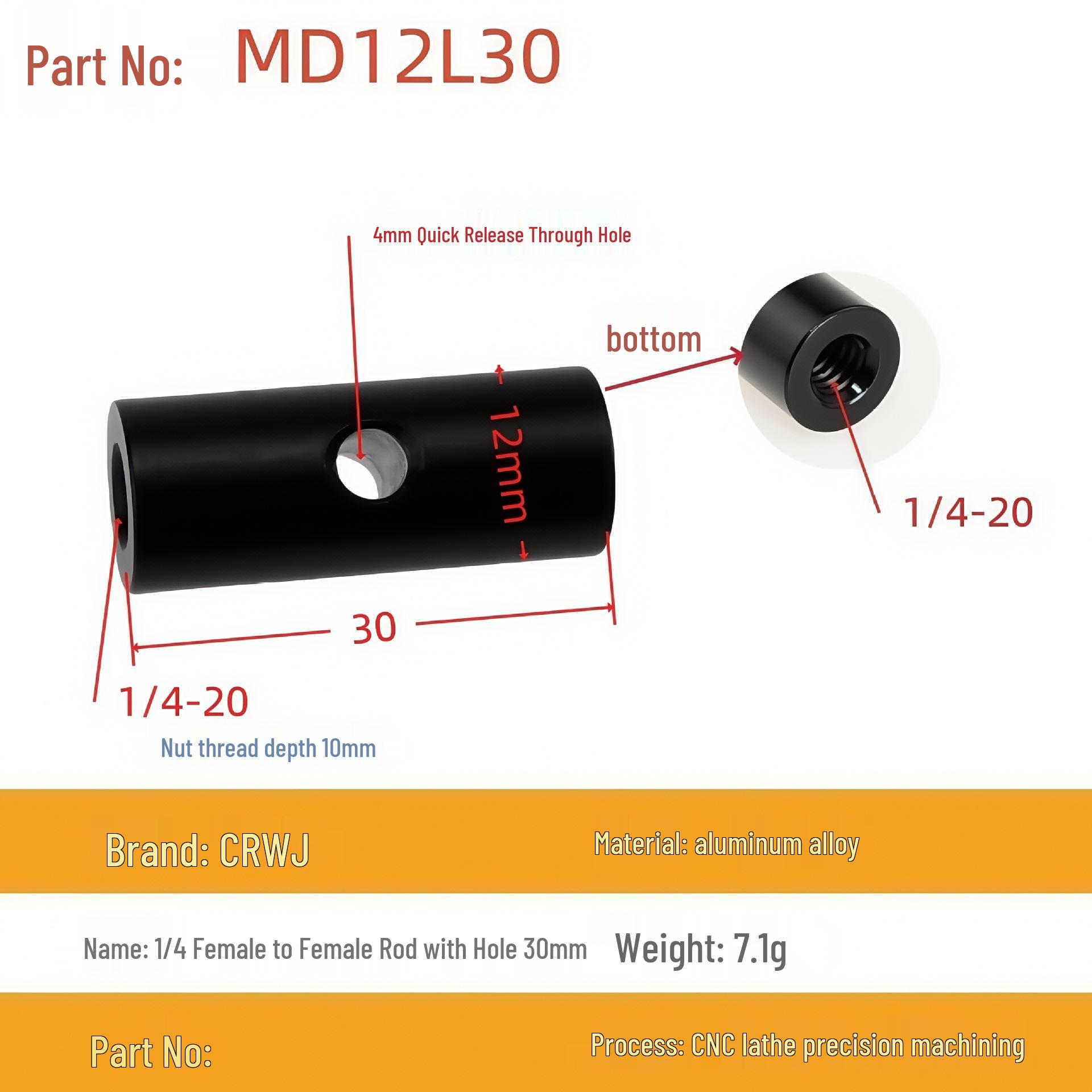 1/4  Mobile Phone Live Streaming Tripod with Quick Release & Extension, Stainless Steel Stand.