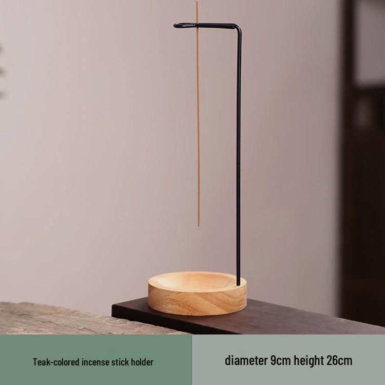 Inverted Lotus Sandalwood Incense Burner with Gourd Clip and Nine-Leaf Design for Zen Tea Ceremony.